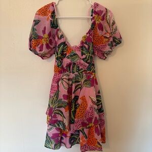 NWT Colorful Dress with Floral Print by Crystal Sky